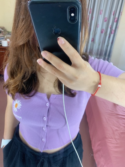 ÁO TĂM NÚT THÊU HOA CÚC MS85159