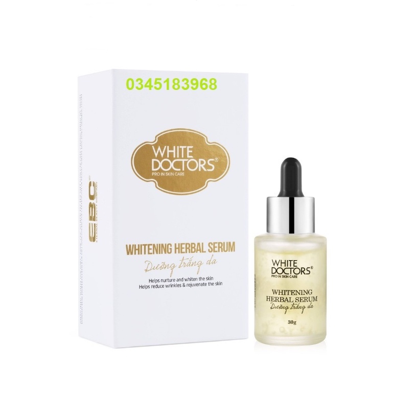SERUM Dưỡng Trắng Da Ban Đêm White Doctors Whitening Herbal Serum 30g Chính Hãng