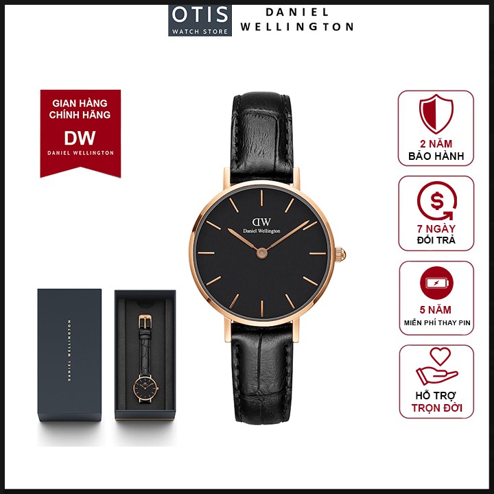 Đồng Hồ Nữ Daniel Wellington Classic Petite Sheffield Rose Gold Black DW Chính Hãng - OtisWatch