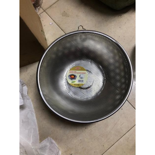 Bộ 2 rổ inox siêu bền đẹp 28.5 cm + 31.5 cm