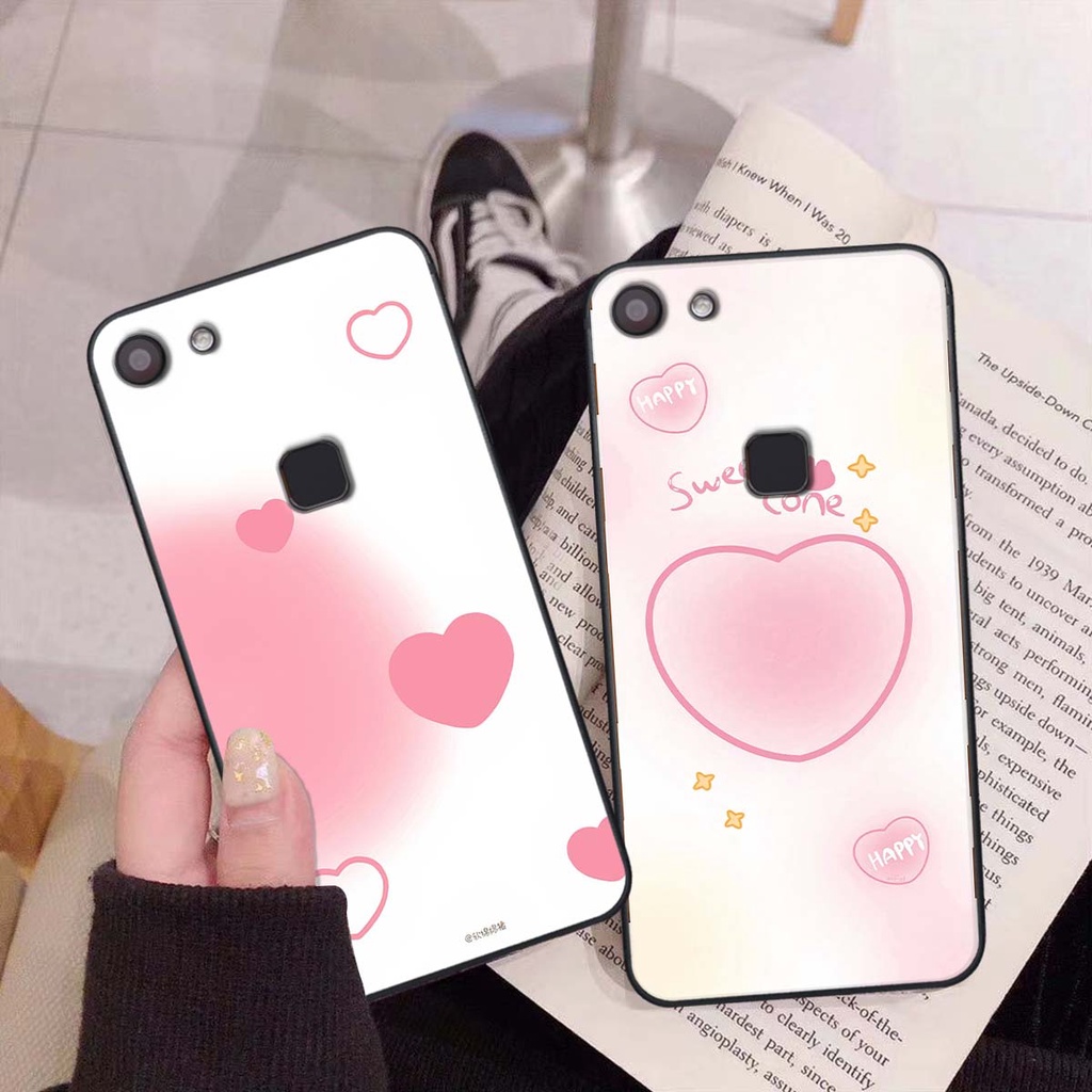 Ốp Vivo V7 / V7 Plus / V7+ in hình trái tim, caro kẹo ngọt đầy cá tính siêu đẹp siêu chất