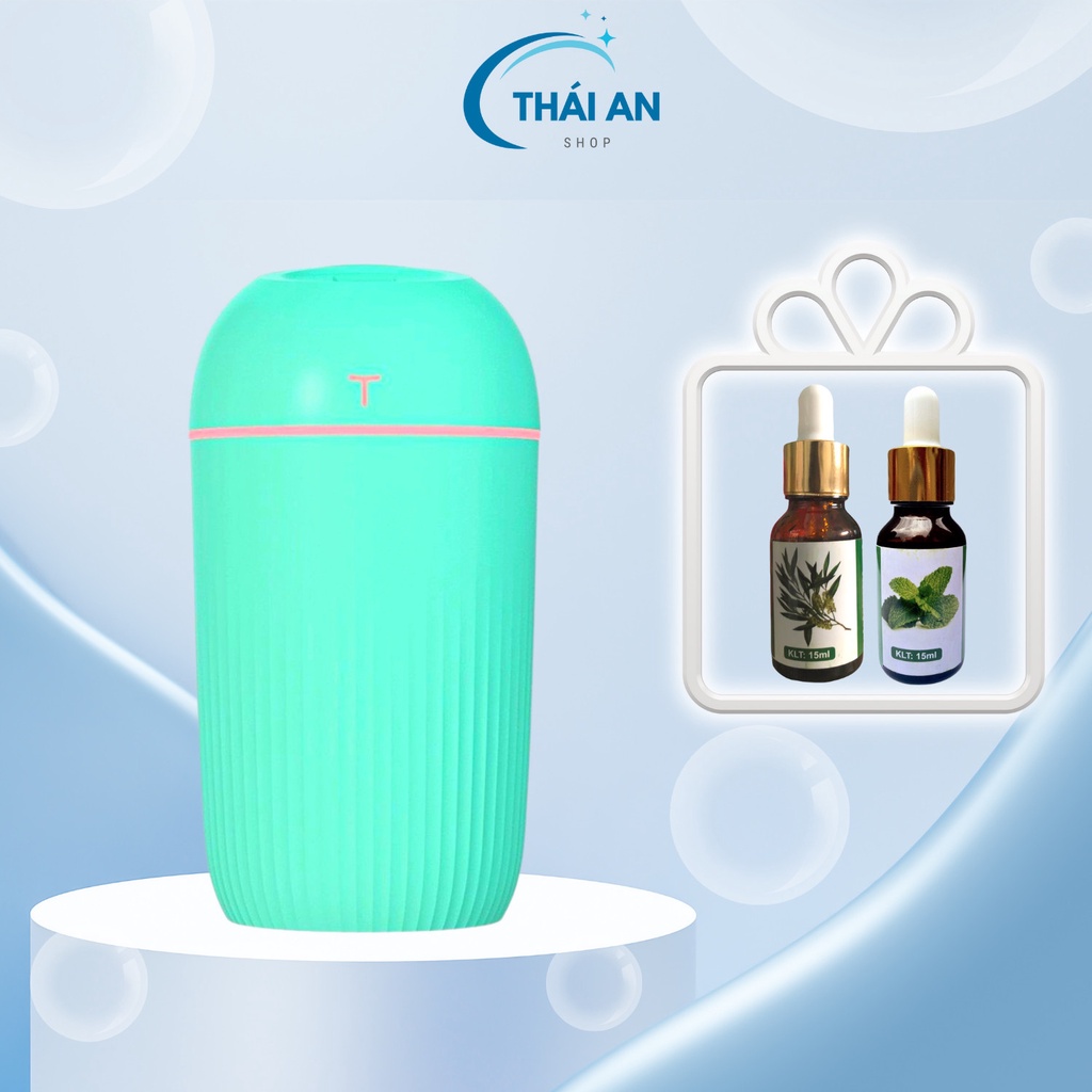 Máy Xông Tinh Dầu 330ml Mini  Cỡ Trung Khuếch Tán Phun Sương Tạo Độ Ẩm Cho Phòng Ngủ Và Đuổi Muỗi