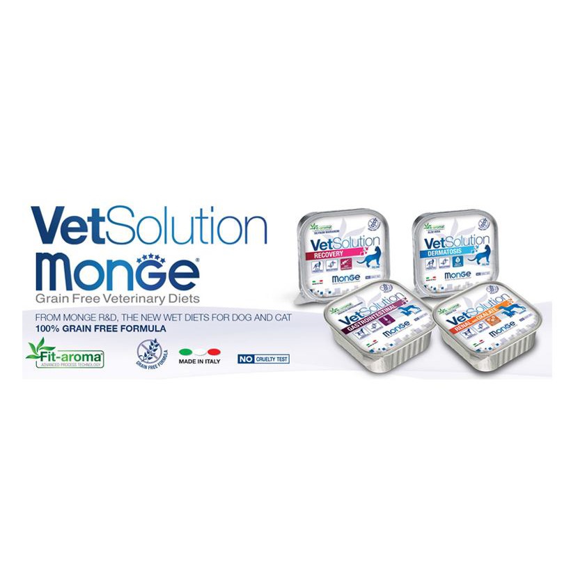 Pate cho chó Monge vet solution lon 100g, thức ăn cho cún cưng bệnh Con Mèo Xiêm