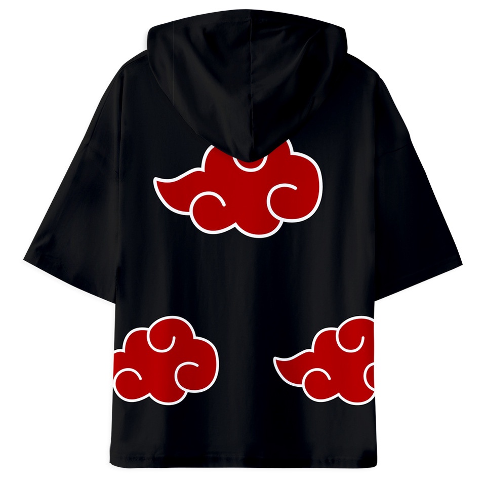 Áo Hoodie Tay Ngắn In Họa Tiết Naruto 3D Xxs-4Xl Thời Trang Cho Nam