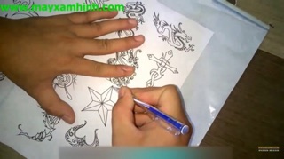 Giấy than in scan hình xăm