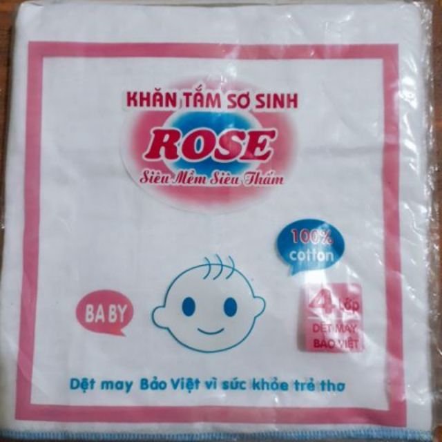 Khăn tắm Rose 4 lớp hàng Việt Nam