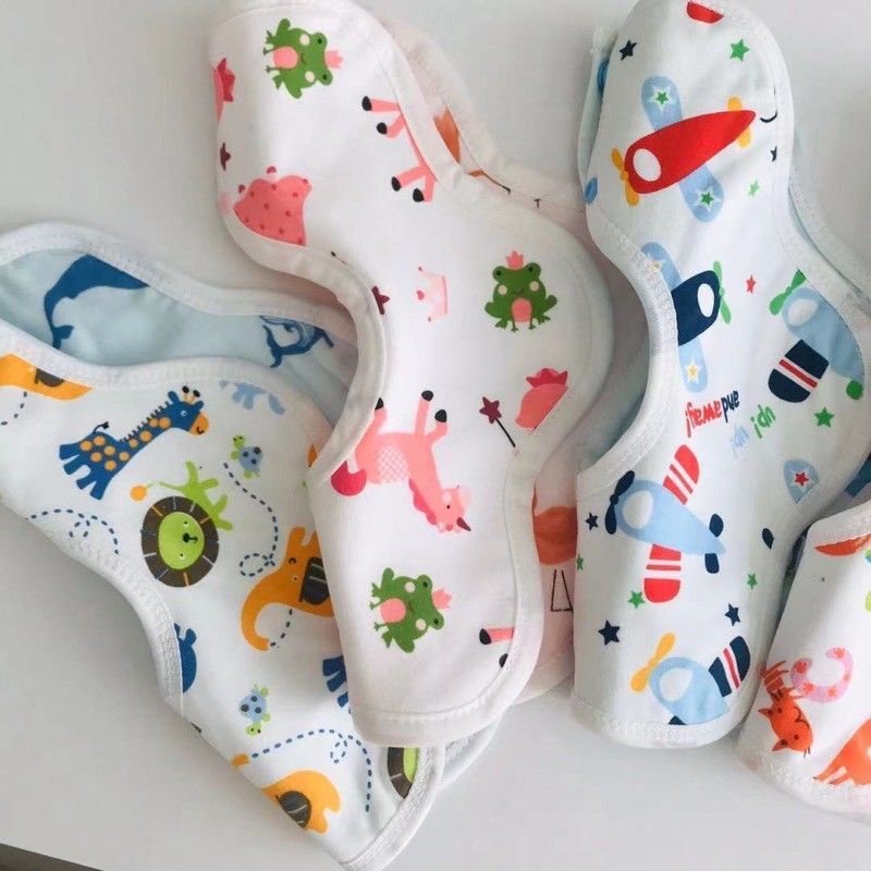 Nini_kids:Yếm ăn dặm, yếm dãi chống thấm, yếm xoay tròn