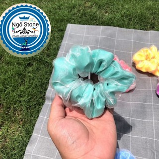 Cột Tóc Vải Scrunchies Bong Bóng