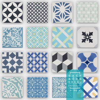 Decal trang trí dựa theo mẫu Gạch bông thật - set dạng cuộn 60x165cm