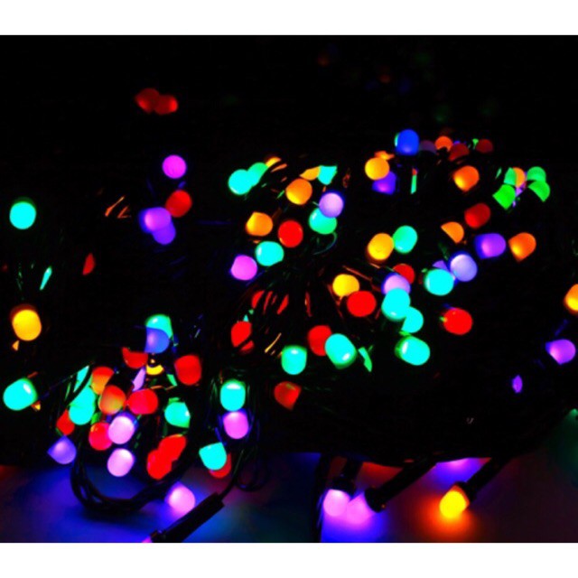 Dây đèn nháy trang trí bóng bi đục - Dây đèn led bóng tròn ping pong light cao cấp chống nước, nhiều chế độ nháy