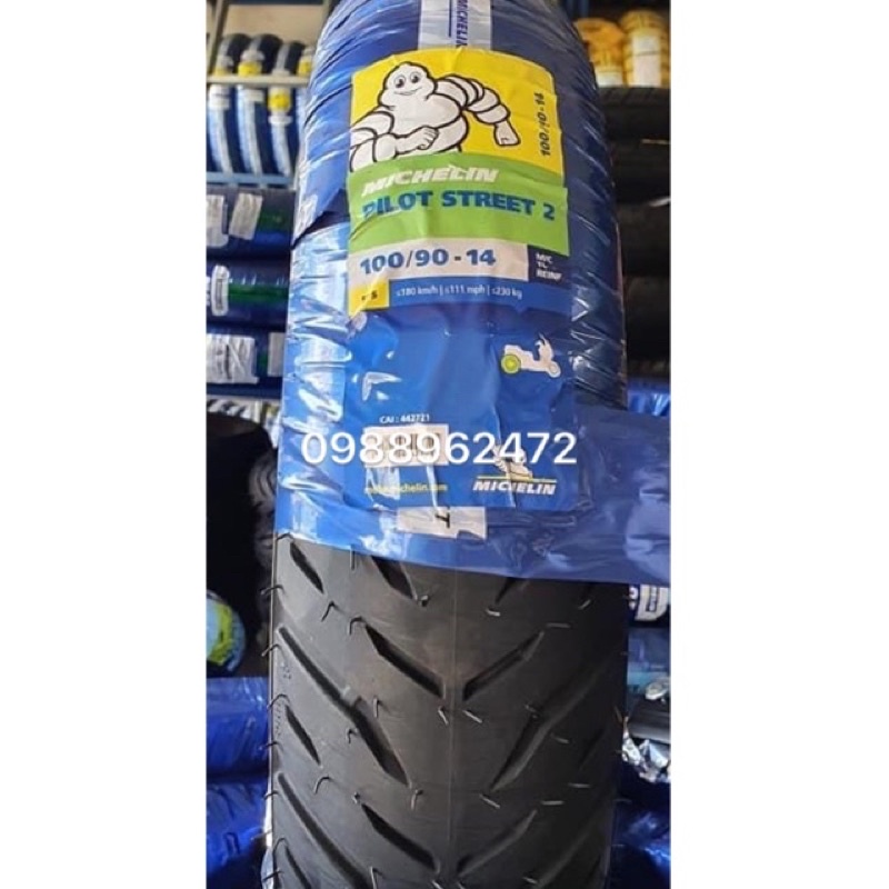 Vỏ Michelin Pilot Street 2 Size 14 inch.  70, 80, 90, 100 -14 cho AB, Vision, Vario