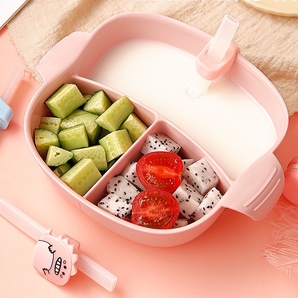 [Siêu rẻ] Ống hút cháo, hút sữa kẹp bát cốc tiện lợi cho bé