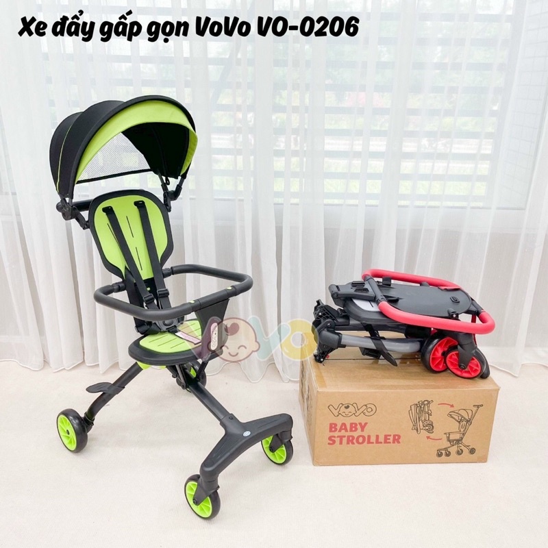 Xe đẩy đảo chiều gấp gọn Vovo có mái ( xe đẩy du lịch Vovo )
