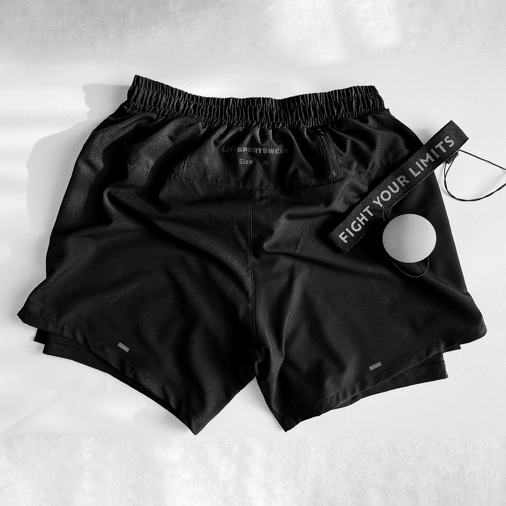 QUẦN THỂ THAO 2 LỚP LFT [ĐEN] | BigBuy360 - bigbuy360.vn