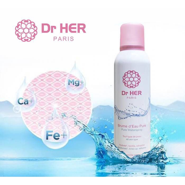 Xịt Khoáng Dr Her Paris Làm Dịu Da 150ml Pure Water Spray