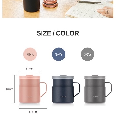 Ly giữ nhiệt Lock&Lock Metro Mug LHC4262   và LHC4263  - BH 6 Tháng - babyhophcm