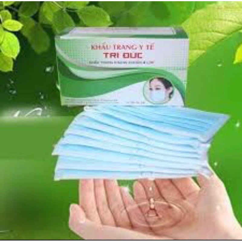 Khẩu trang y tế 4 lớp kháng khuẩn hộp 50 cái hiệu Trí Đức