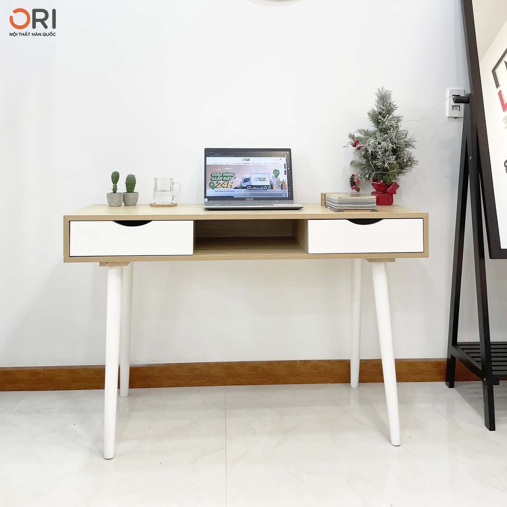 BÀN LÀM VIỆC CAO CẤP CÓ 2 NGĂN KÉO TIỆN LỢI - CABIN TABLE - ORI NỘI THẤT HÀN QUỐC