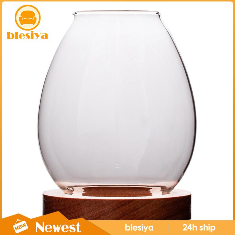Giá Đỡ Đèn Cầy Hình Tròn Bằng Kính Thiết Kế Đục Lỗ Độc Đáo Trang Trí Nhà Cửa/ Văn Phòng