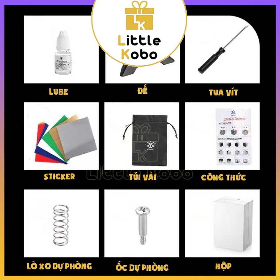 Rubik 3x3 Kim Loại Nhôm Siêu Nặng 4 Màu Rubic 3 Tầng 3x3x3 Đồ Chơi Trí Tuệ