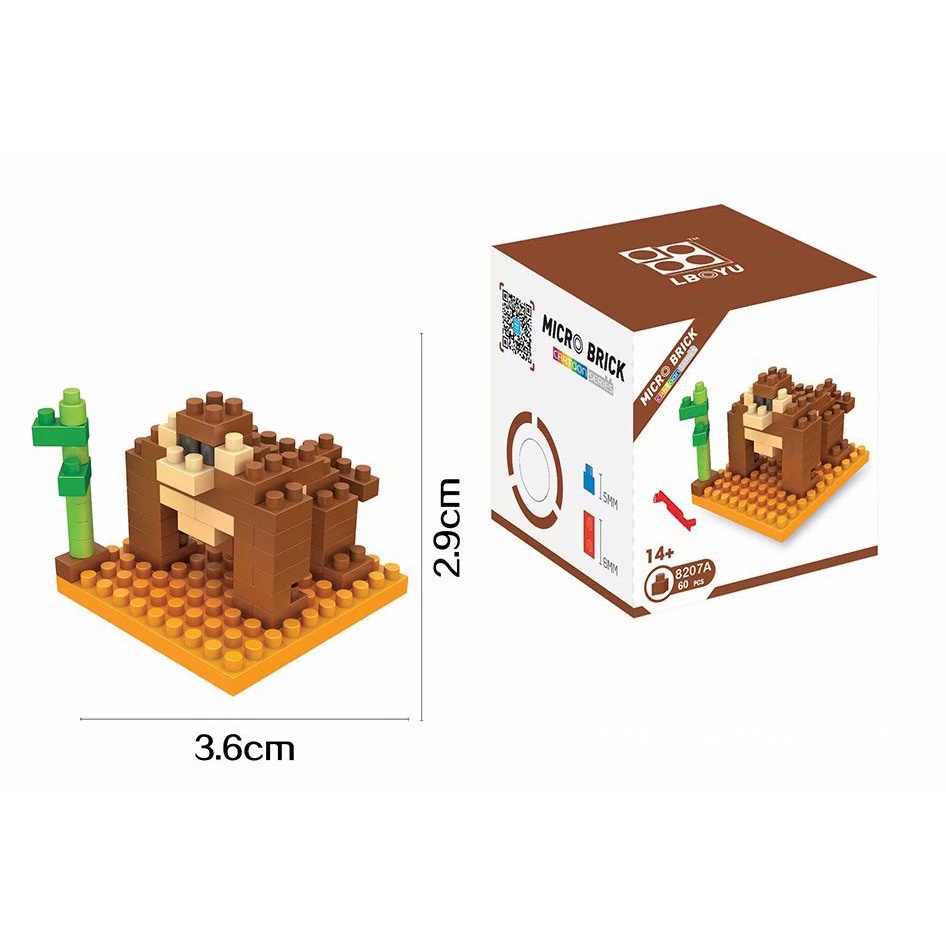 Bộ Đồ Chơi Lắp Ráp Hình Động Vật Hoạt Hình Sáng Tạo Cho Trẻ Em