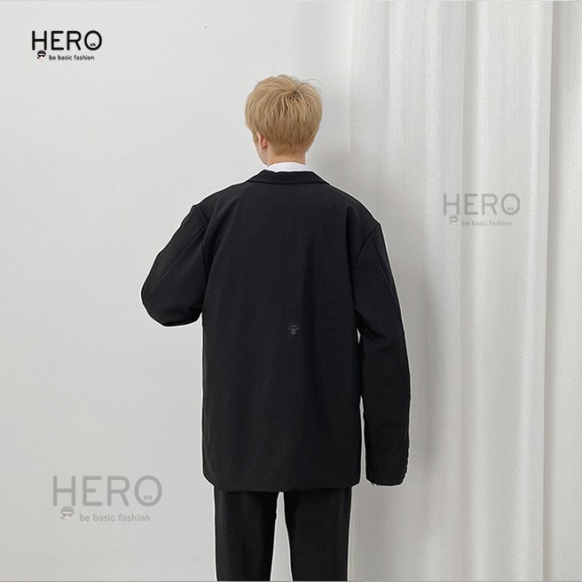 [Trợ giá] Áo khoác Nam, Áo Blazer Nam Form Rộng phong cách Hàn Quốc BZ01 MrHero