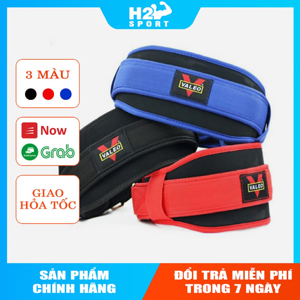 Đai Lưng Mềm Tập Gym ❤️FREE SHIP❤️ Đai Lưng Gánh Tạ - Squats - Deadlift chính hãng VALEO