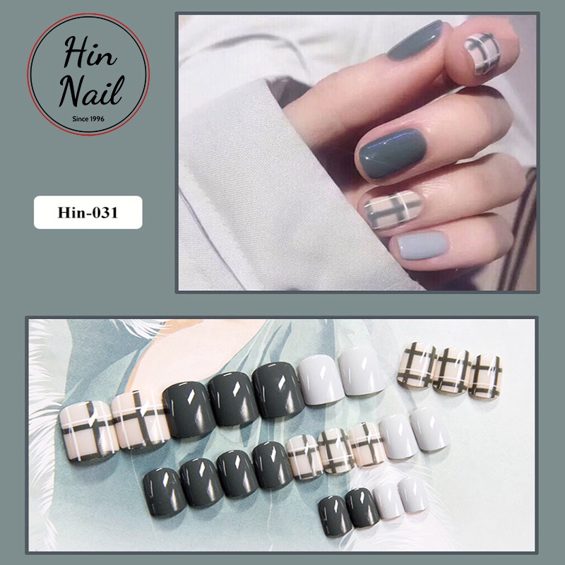 móng giả kèm keo Hin Nail sơn nhám lì xinh xắn cho nàng