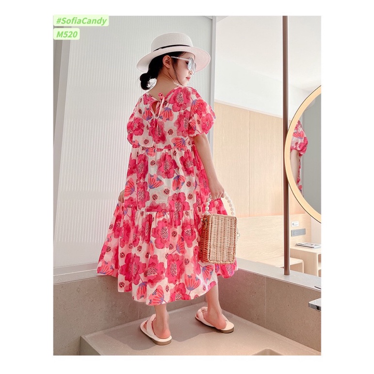 Đầm hoa hồng hot hit M520 Sofia Candy