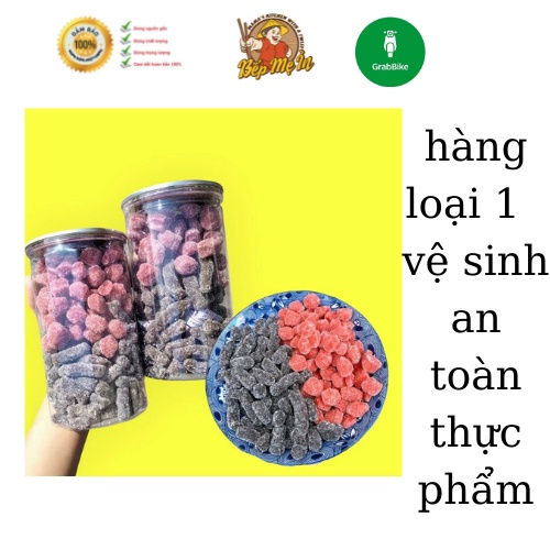 KẸO MIX DÂU TÂY- DÂU TẰM (Hũ 500gr)