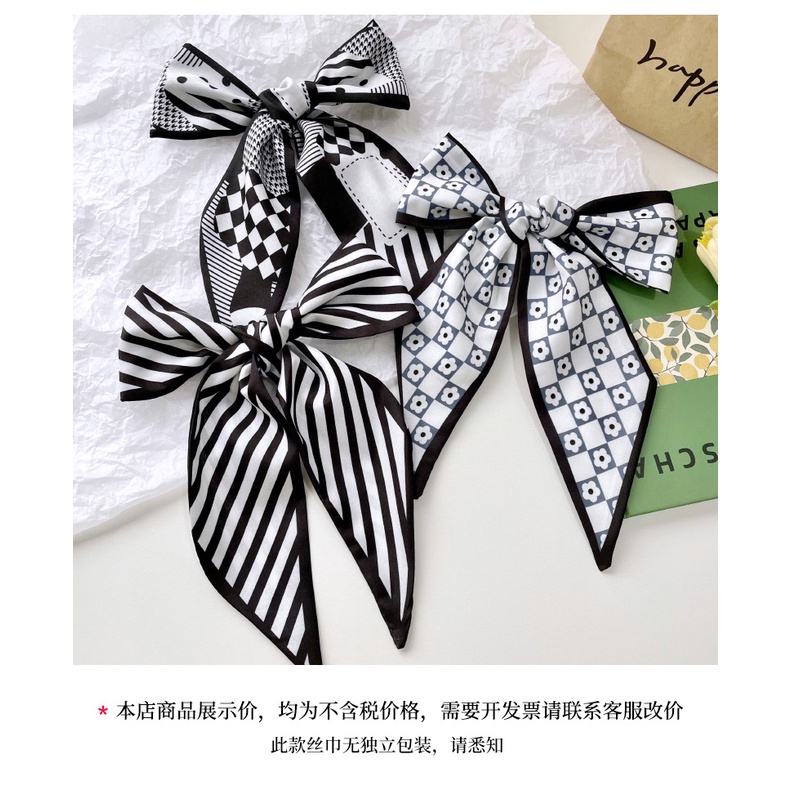 Khăn Lụa Satin Buộc Tóc Thắt Nơ Và Nơ Thời Trang Hàn Quốc Trang Trí Túi Xách