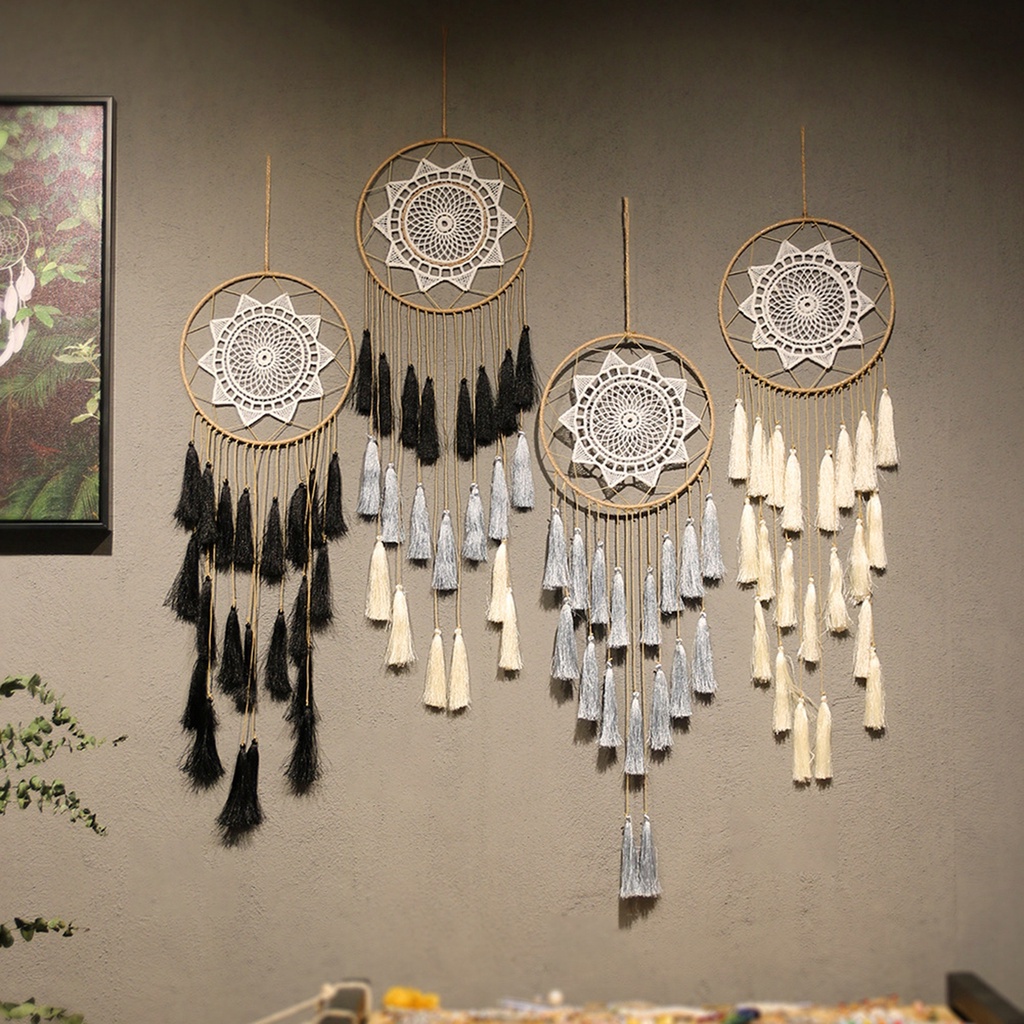 YIYU Dream Catcher trang trí lông vũ nhiều màu sắc tùy chọn phong cách bohemian dành cho trang trí nhà cửa