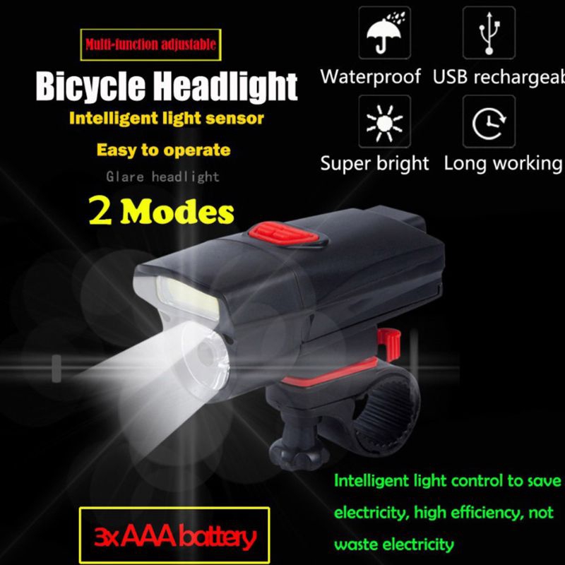 Đèn pha LED siêu sáng tiện lợi cho xe đạp