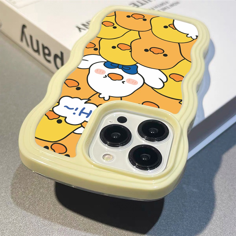 Suntaiho Ốp lưng Ốp điện thoại  TPU dẻo trong họa tiết vịt/ gấu thích hợp cho IPHONE 11 PRO 13 12 PRO MAX X XS MAX XR 7 8 PLUS