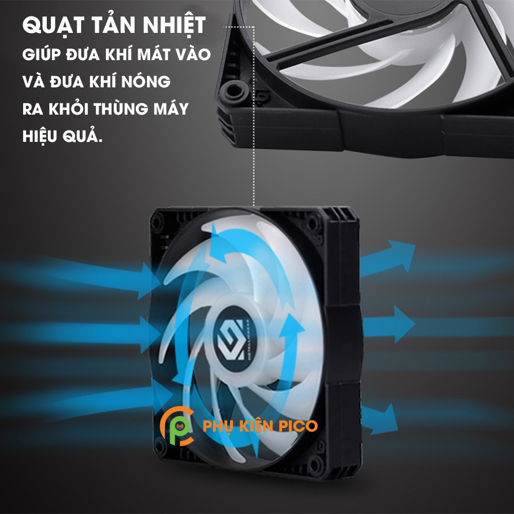 Quạt tản nhiệt case máy tính Phanteks MetallicGear Skiron RGB 140mm – Quạt fan case MetallicGear Skiron 14cm RGB