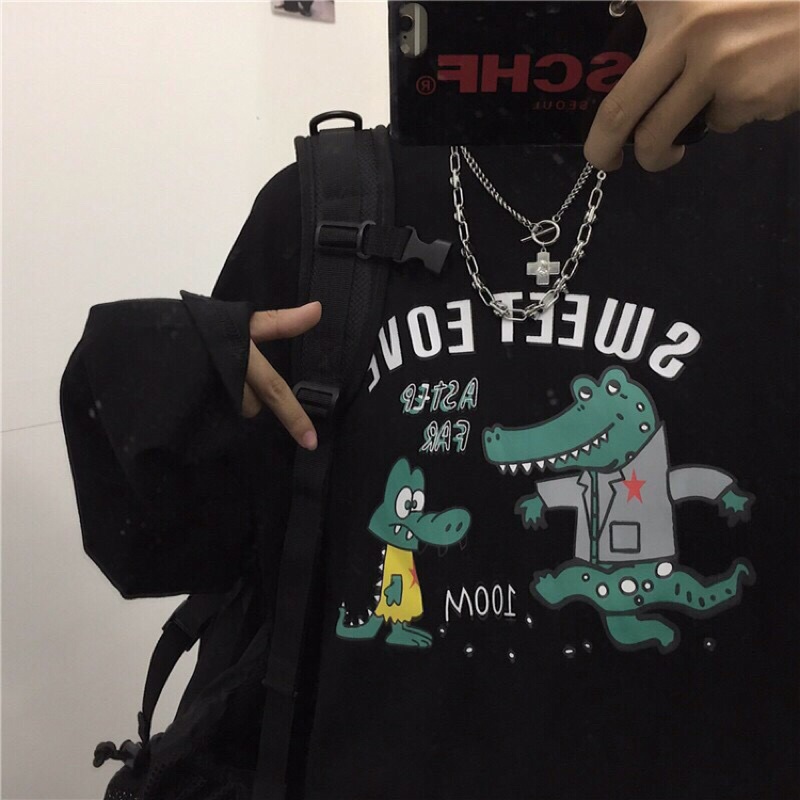Áo thun nam Unisex tay dài in cá sấu Sweet ADHV001 | BigBuy360 - bigbuy360.vn