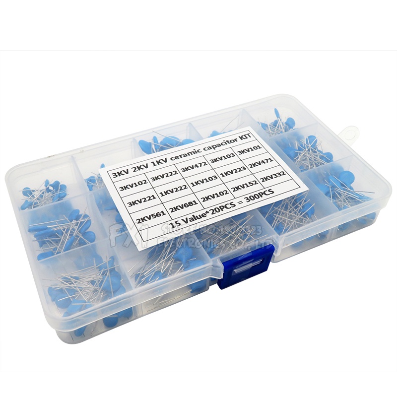 Hộp 20 Tụ Điện Gốm 15Values * 20 Loại 1nF 2.2nF 10nF 22nF 0.47nF 0.56nF-10nF Chuyên Dụng