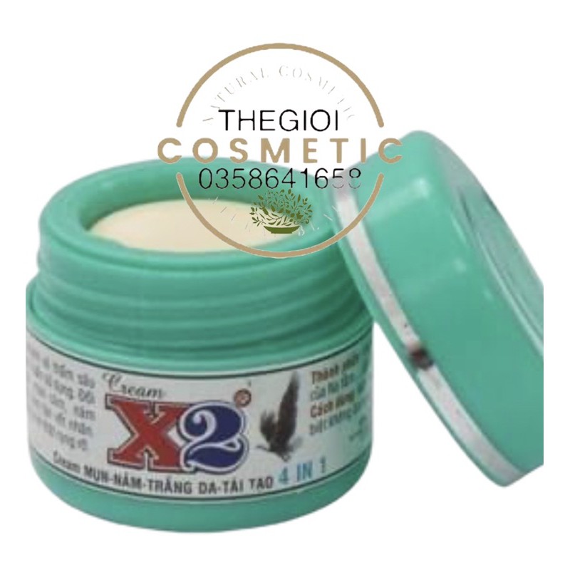 Kem X2 Ngừa Mụn Nám, Trắng Da, Tái Tạo 4in1 10g