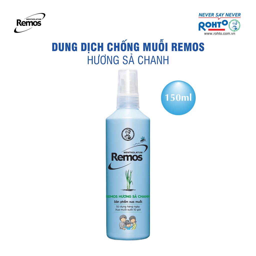 Dung dịch chống muỗi Remos Mentholatum hương Sả Chanh 150ml