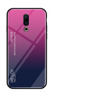 Ốp điện thoại kính cường lực màu gradient chống sốc cho Meizu 16th