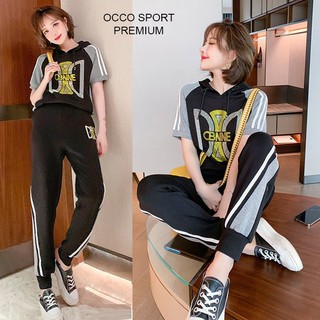 [CAO CẤP] Bộ đồ thể thao nữ có nón đính đá TT546  [HÀNG XUẤT NHẬT-HÀN QUỐC]