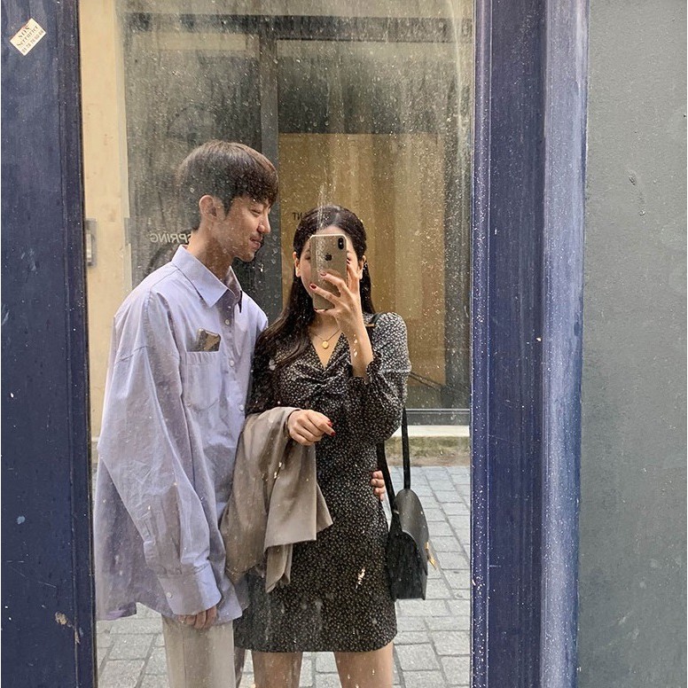 Đầm chữ a tay dài mini Emilyshop