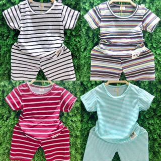 Bộ thun cotton cộc tay thoáng mát chất cotton mát mẻ bé trai bé gái
