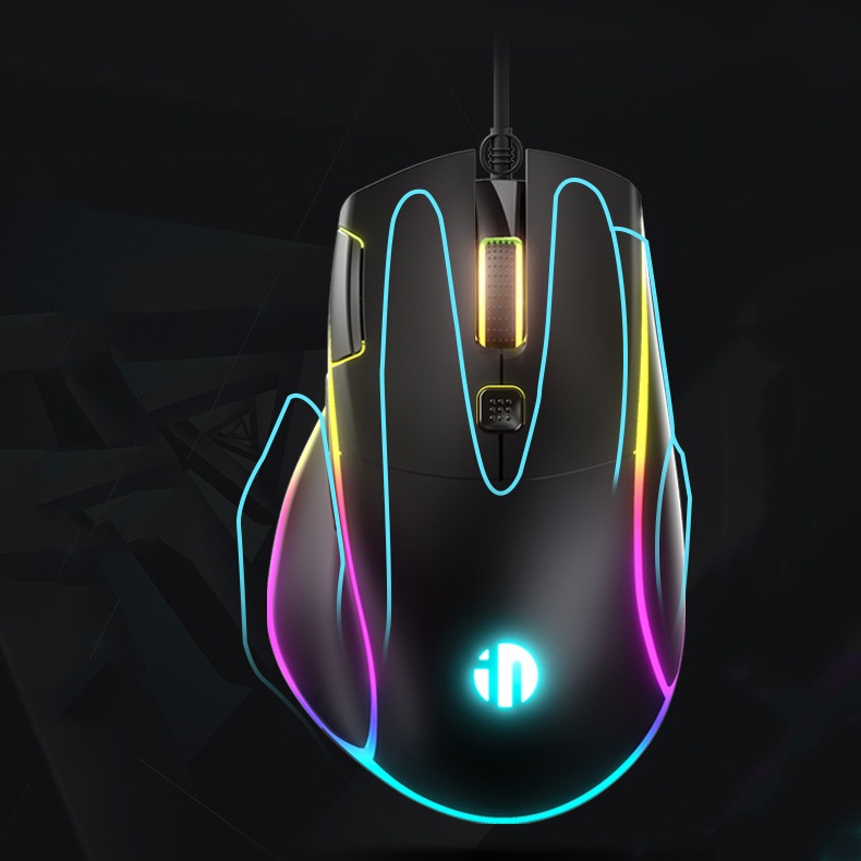Chuột gaming INPHIC PW8, chuột chơi game 7200DPI, 13 chế độ LED - Raven Gaming Gear