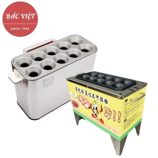 Máy làm bánh trứng cuộn loại 10 ống dùng điện, dùng gas,máy làm bánh trứng Bảo hành 12 tháng chống dính siêu bền