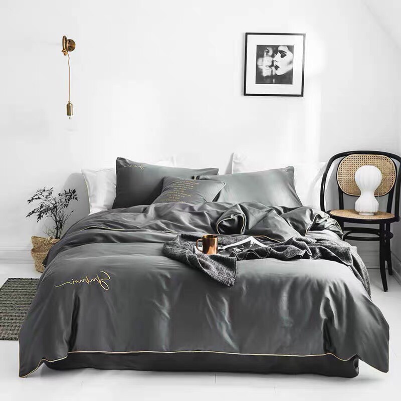 Bộ chăn ga gối lụa Cotton Tencel 40S nhập khẩu VIE Home cao cấp nhiều kích thước nệm M6,M8