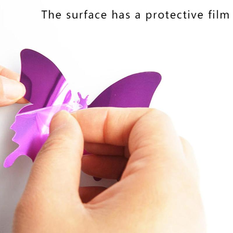 Bộ 12 hình dán hình bướm hiệu ứng 3D trang trí phòng khách/ phòng ngủ