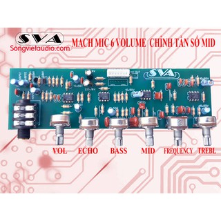 MẠCH MIC 6 VOLUME (CHỈNH TẦN SỐ MID) - KÈM DÂY