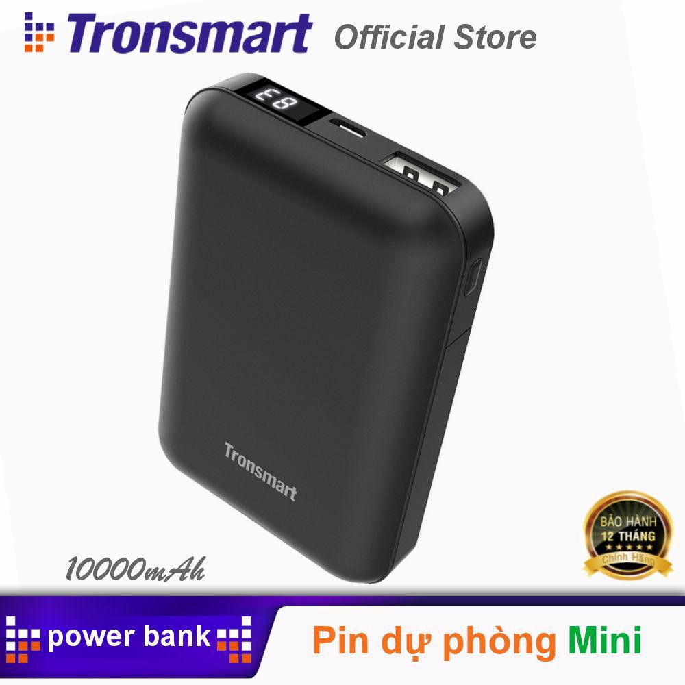 Sạc dự phòng 10000mAh Tronsmart PB10 Sạc nhanh Led hiển thị PIN - Hàng chính hãng - Bảo hành 12 tháng 1 đổi 1