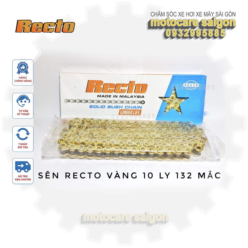 [Hcm] Sên Vàng Recto Made in Malaysia 428 9ly 124L 132L